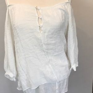 White Anthropologie inspired blouse!